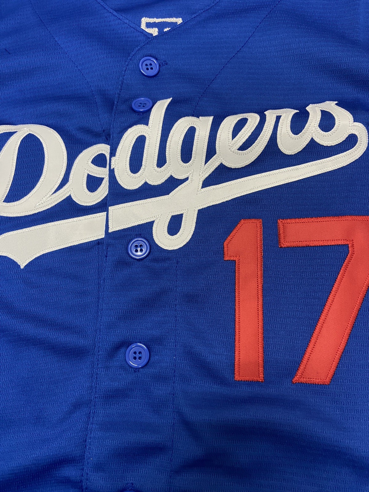 DODGERS JERSEY SHIRT #17 OHTANi KIDS ’ SIZE 14/16 In blue *BRAND NEW*