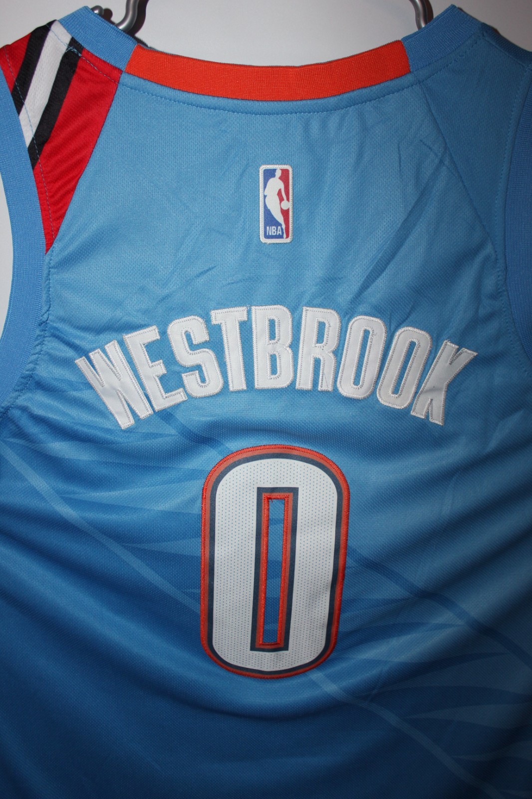 blue Oklahoma City Thunder Russell Westbrook (0) stitched jersey (NWOT) – XL