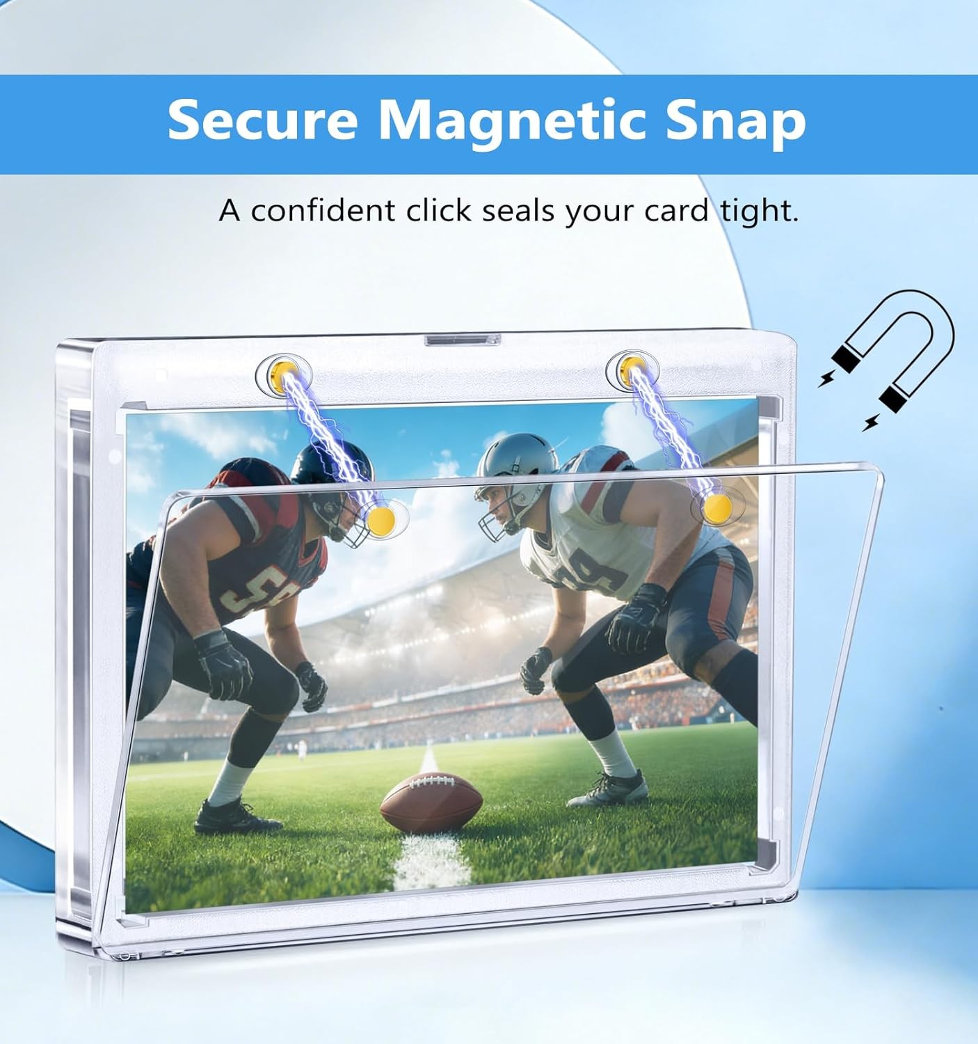 20PCS 175PT Horizontal Booklet Magnetic Card Holder Trading Card Case Display