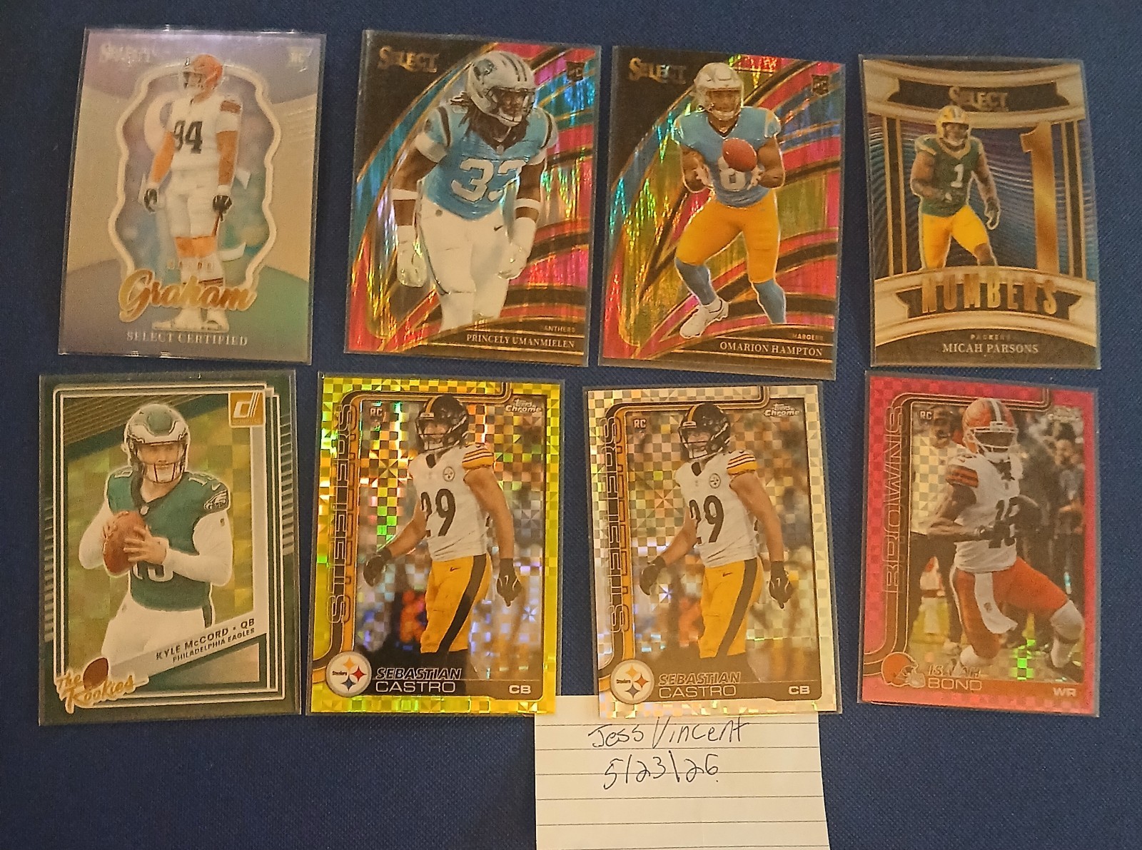 Donruss/Panini Select 2025 145 Football Card Lot. Less Than .50 Cents Per Card