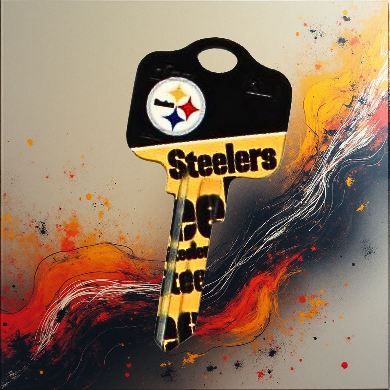 Officially Licensed NFL Football Team House Key Blank, Kwikset Schlage