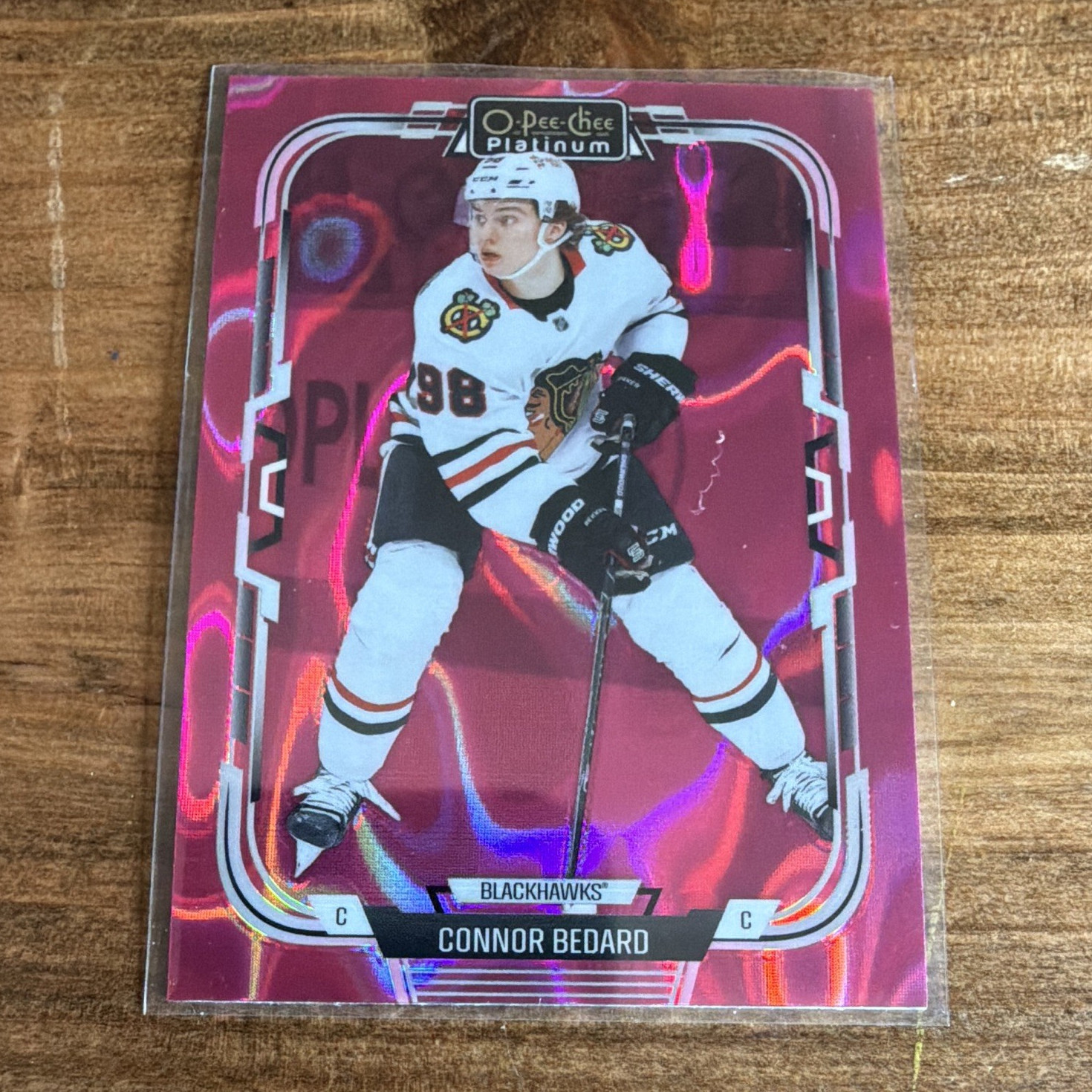 Upper Deck O-Pee-Chee Platinum Connor Bedard Pink Magma #193 Blackhawks