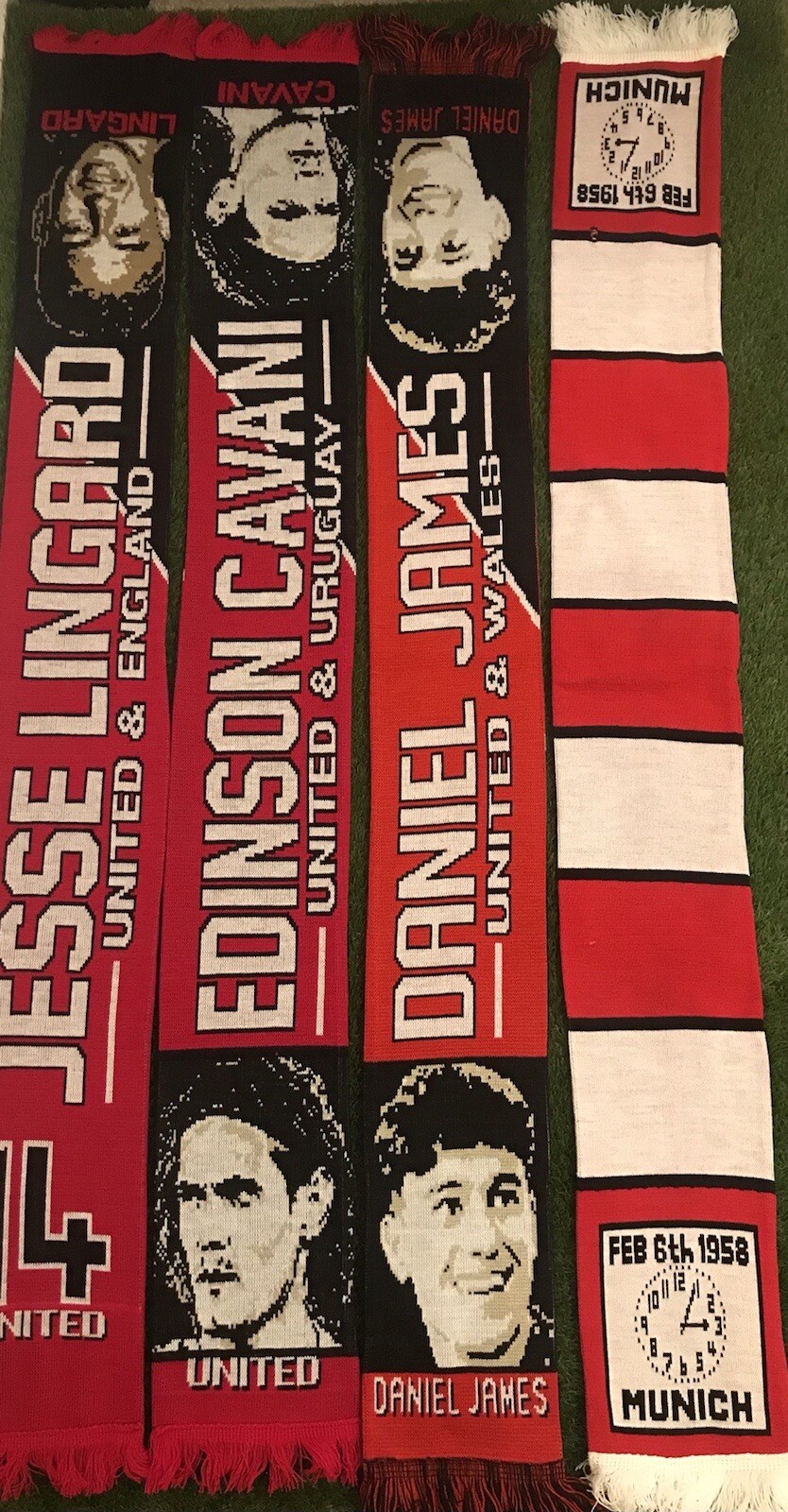 6 BRAND NEW Manchester United Scarves Deadstock Bundle Rare Man Utd Not Shirt