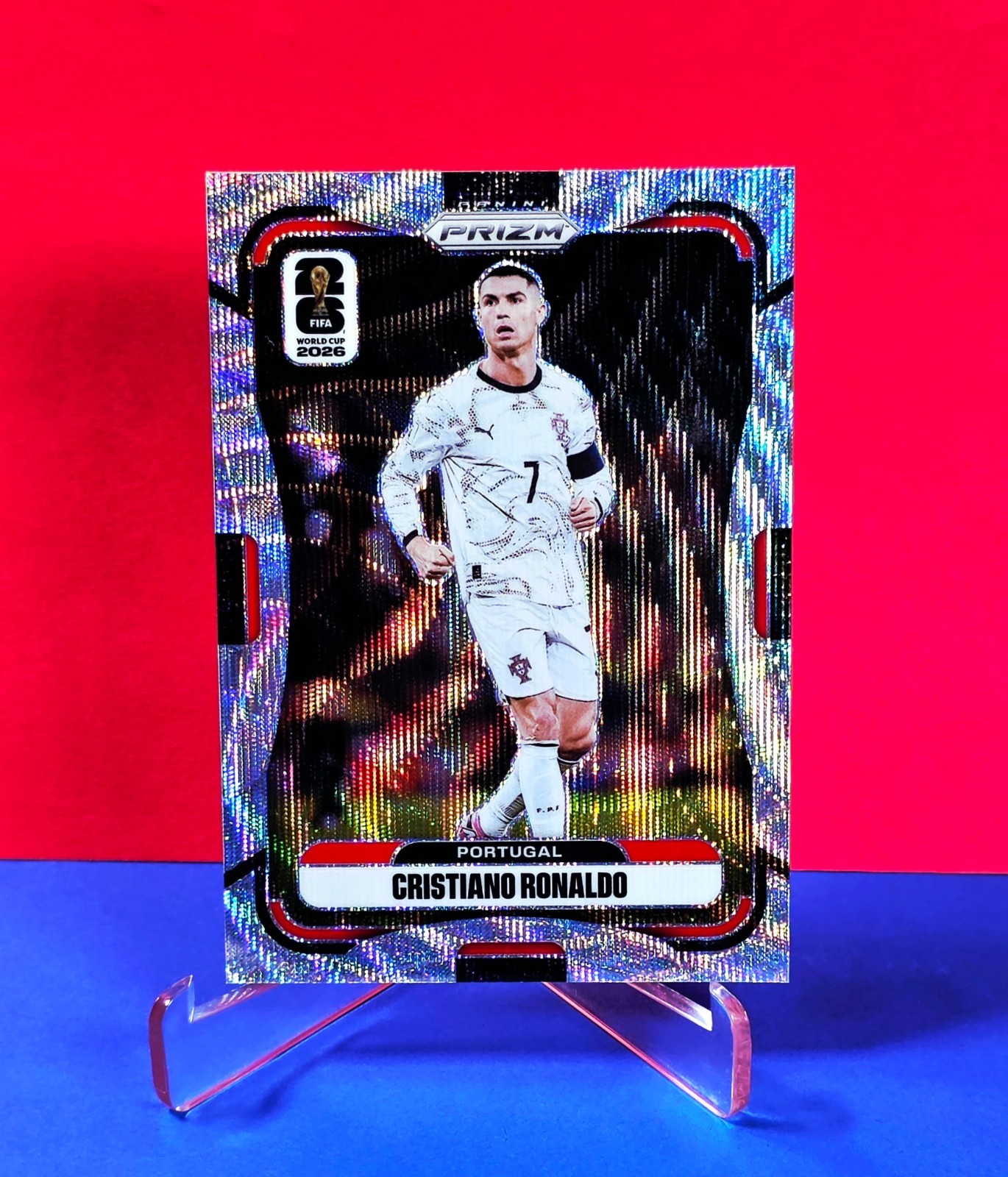 🔥 2026 Panini FIFA World Cup Prizm Cristiano Ronaldo Silver Wave Prizm #367 🔥