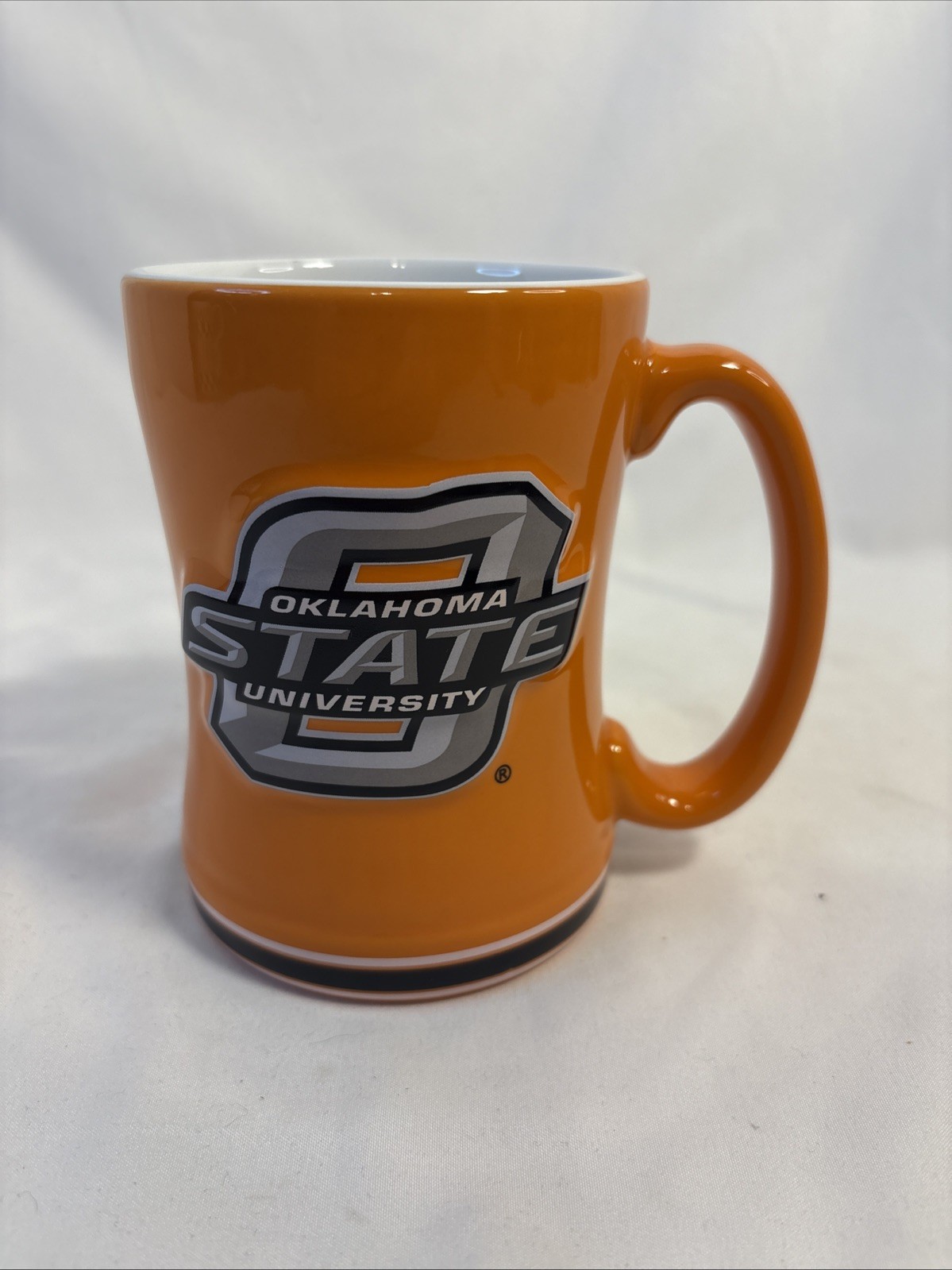 Oklahoma State Cowboys Mug 4.5in Orange Black 3D Raised Logo Coffee Cup