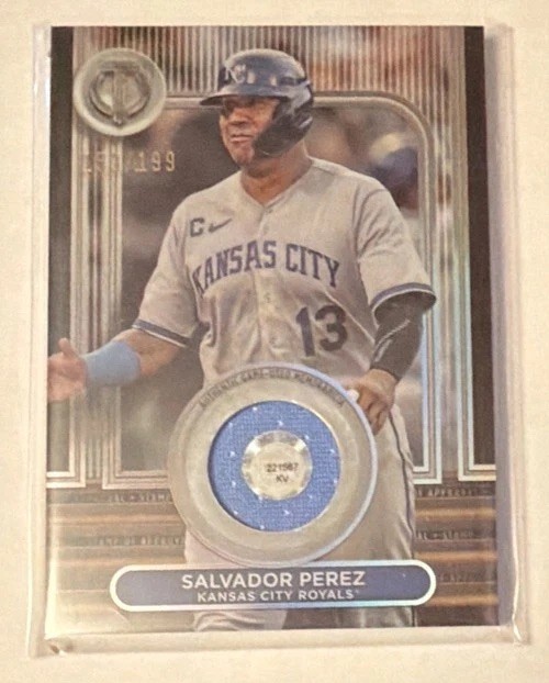 2024 Topps Tribute – Stamp of Approval Relics Salvador Perez #SOA-SP /199 (MEM)
