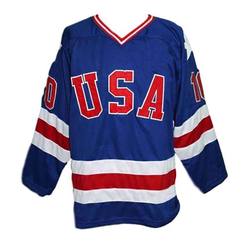 1980 Miracle On Ice Johnson #10 Hockey Jersey Type Custom Name Stitched