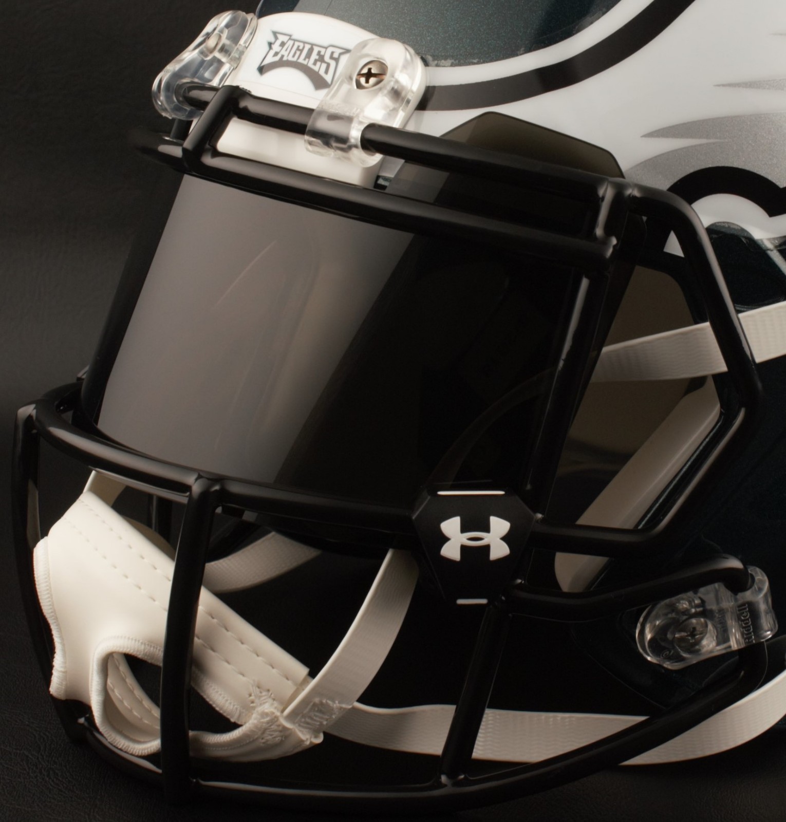 PHILADELPHIA EAGLES NFL Football Helmet with BLACK-TINT Visor / Eye Shield