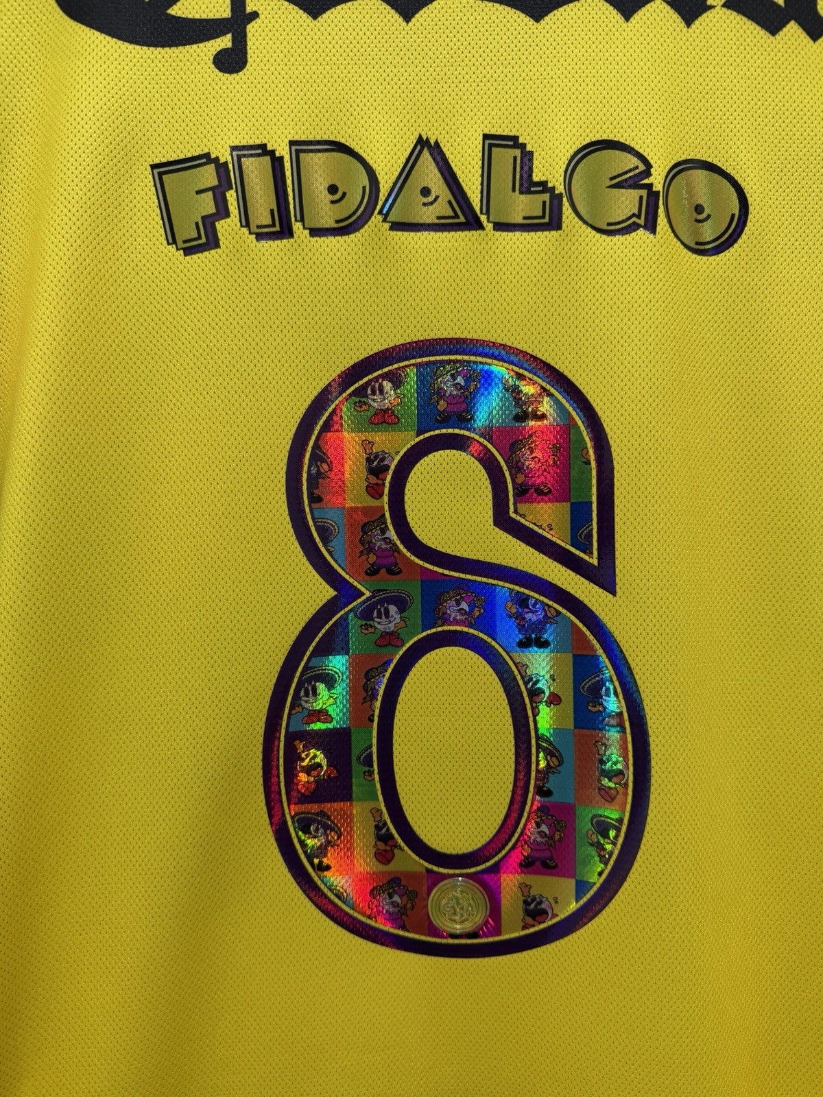 Fidalgo #8 Mens LARGE Adidas Club America Authentic x Pac-Man Home Jersey