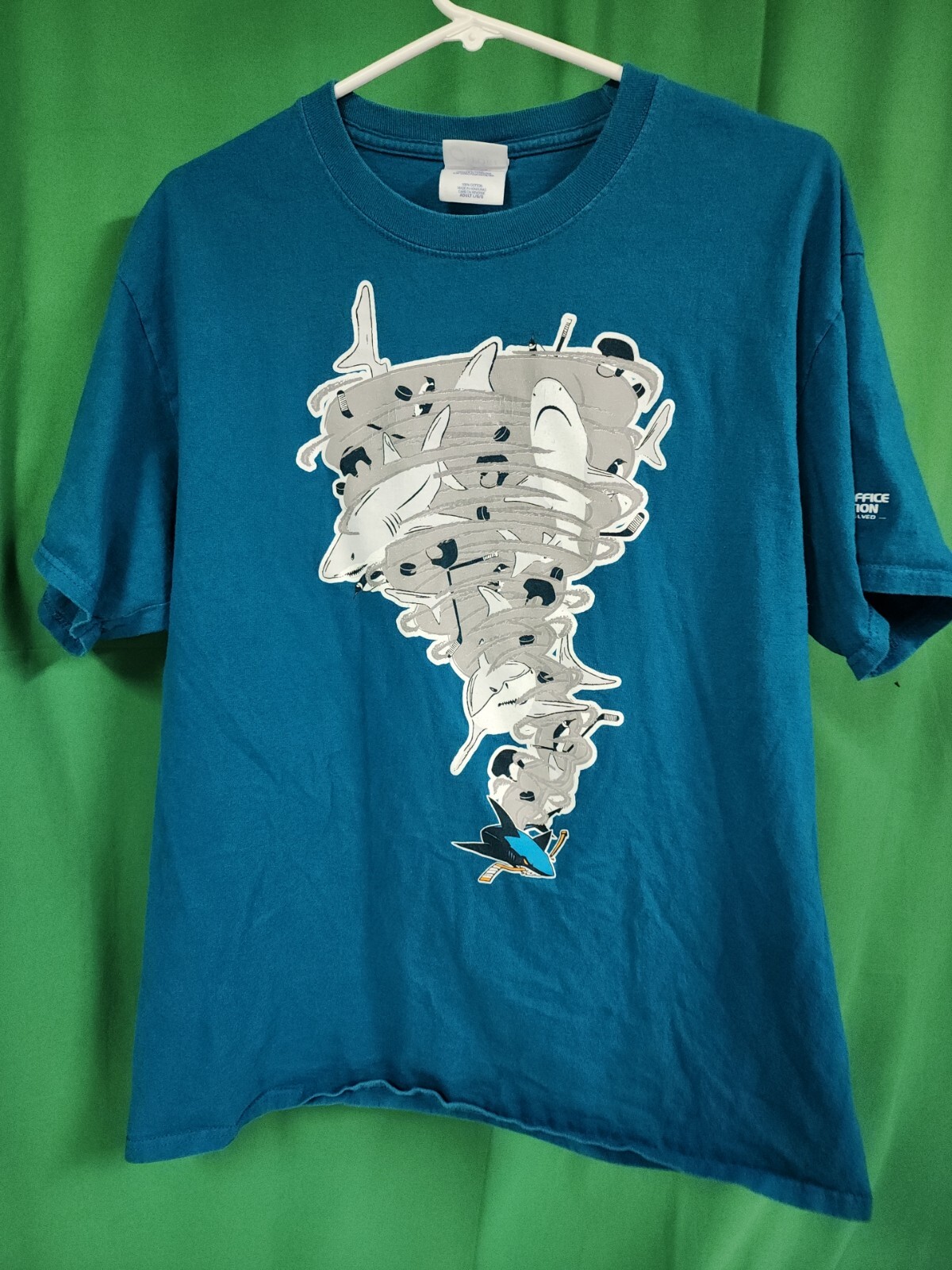 SJ Sharks Sharknado 2016 Stanley Cup Finals L SGA T-Shirt Large Mens Game 3