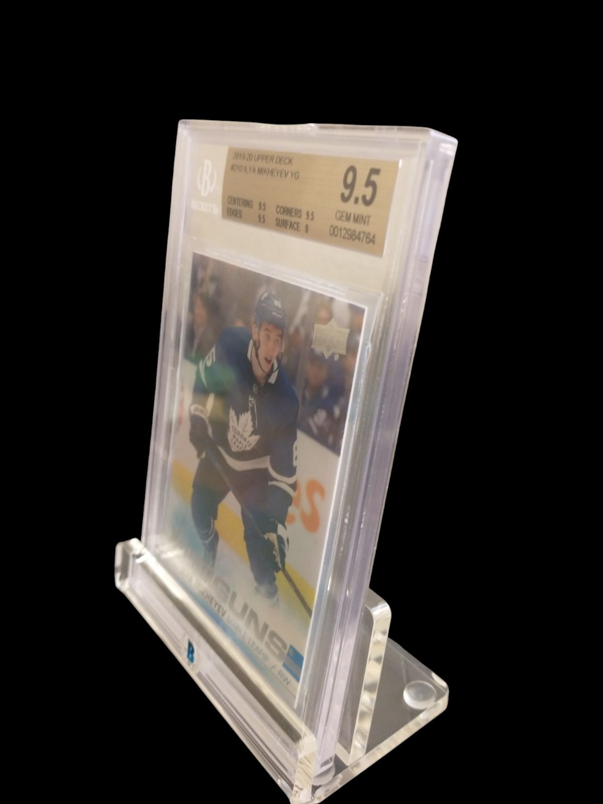 (3 PACK) BGS ACRYLIC DISPLAY STAND WITH LOGO FOR GRADED SLAB W/ RUBBER PADS