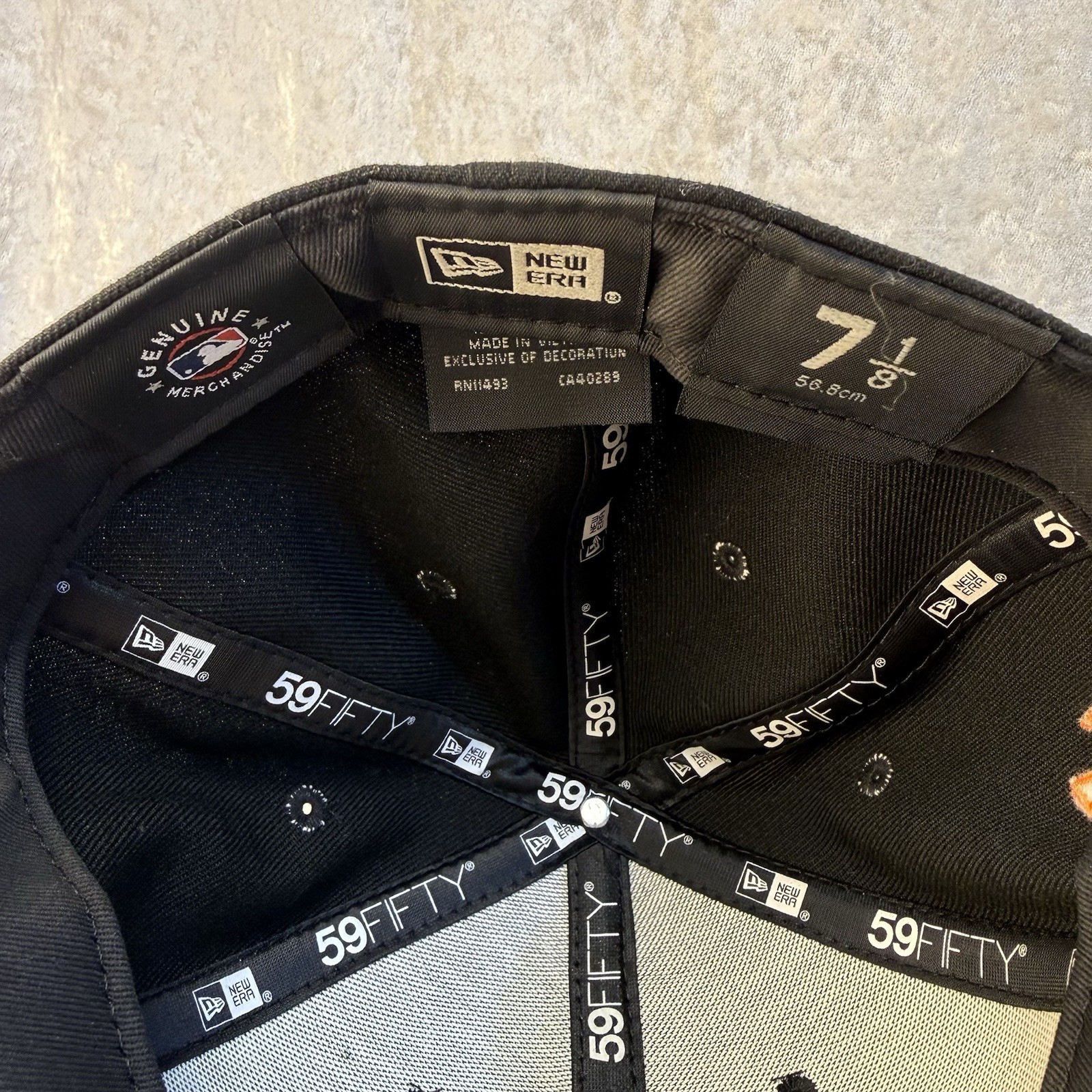 New York Yankees Black New Era 59Fifty 3D Glow-In-The-Dark Hat Size 7 1/8