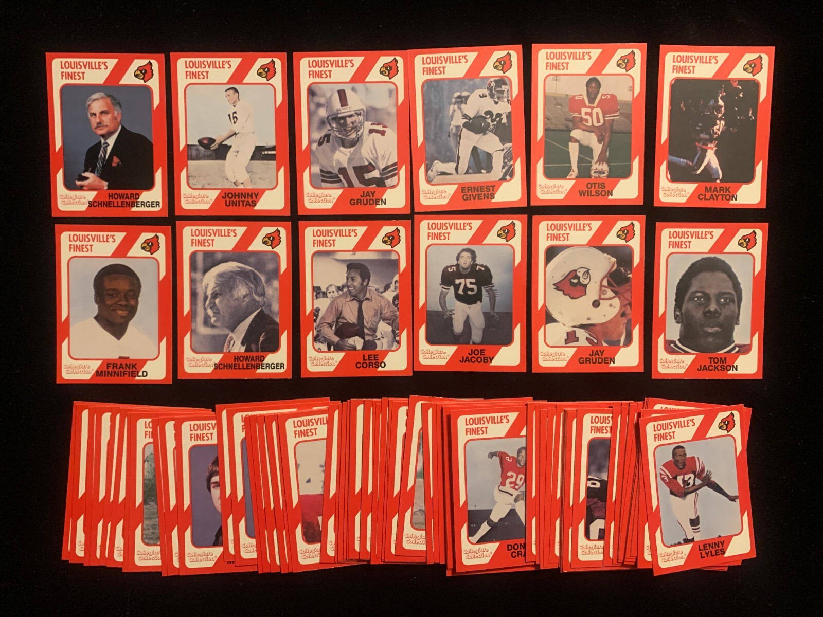 1989 Collegiate Collection LOUISVILLE football singles – Choose from list!