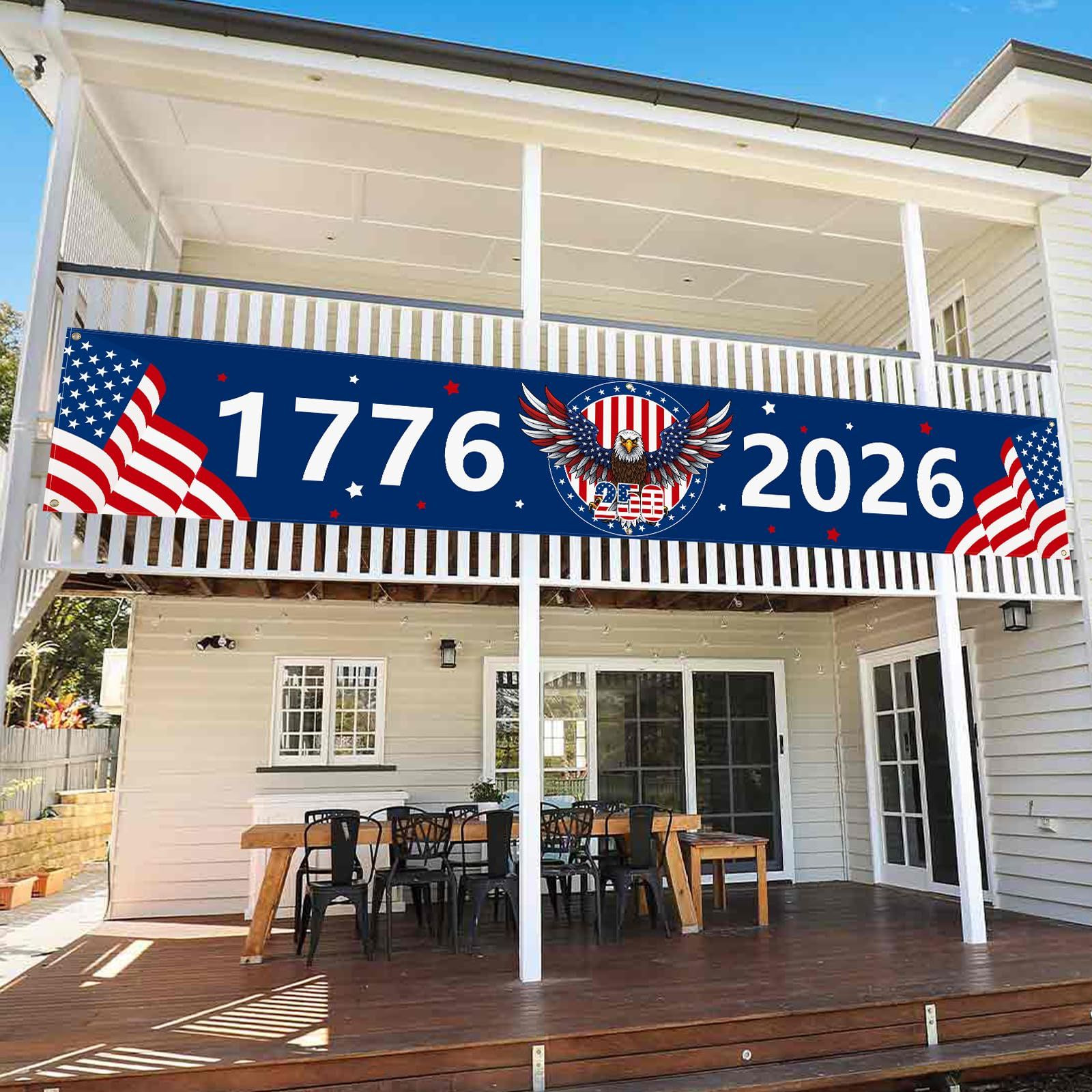Probsin Large 250th Anniversary Banner 120″ x 20″ (300 cm x 50 cm), Blue