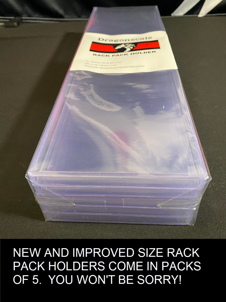 NEW PVC Rack Pack Holders pack of 5 – New size for 1981 – 1995 packs All Sports