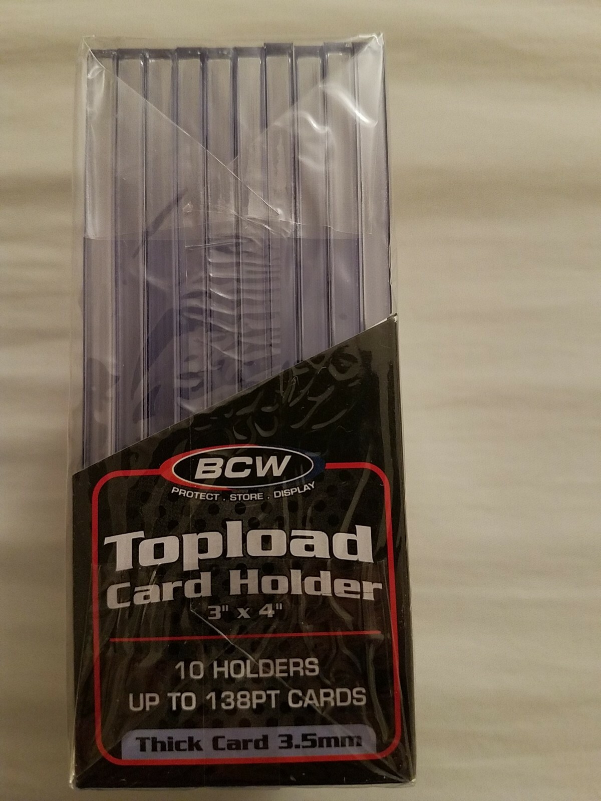 1 (10 Pack) BCW Thick 138pt Toploader Card Holder 3.5 mm
