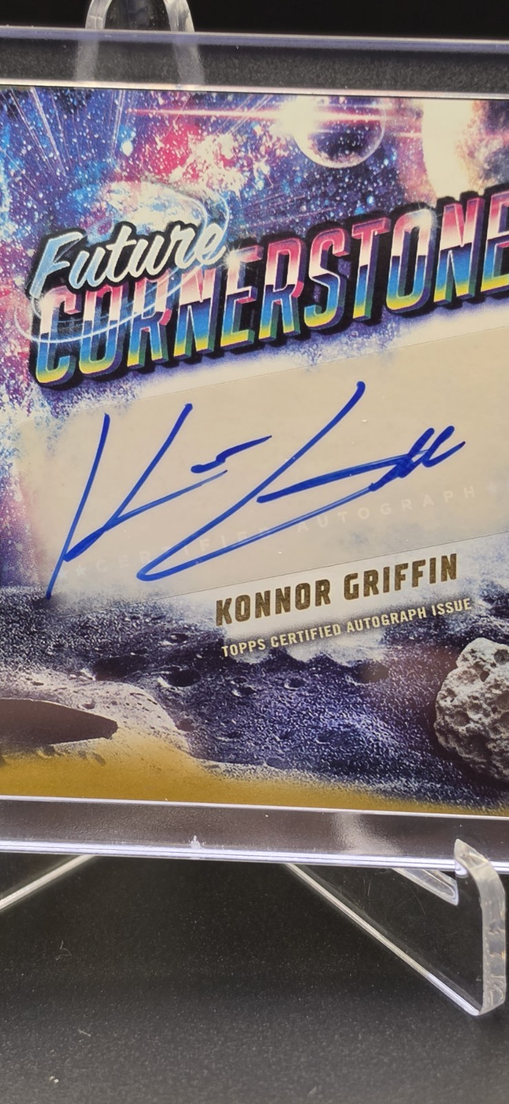 2025 Topps Pro Debut Konnor Griffin Auto /50 Gold Future Cornerstones #FC-KG PIT