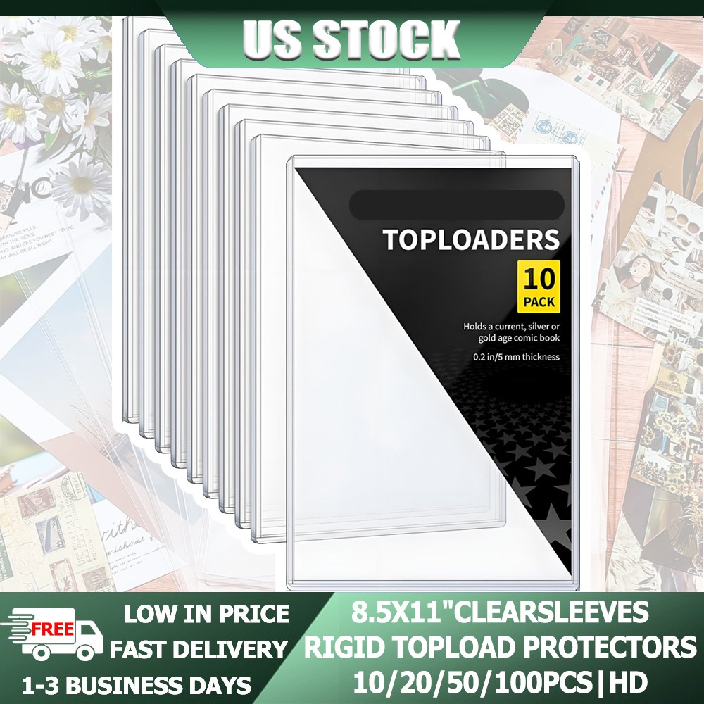 10 Pack Large Print Top Loaders Protector Hard Case Sleeve Poster Fast US Ship