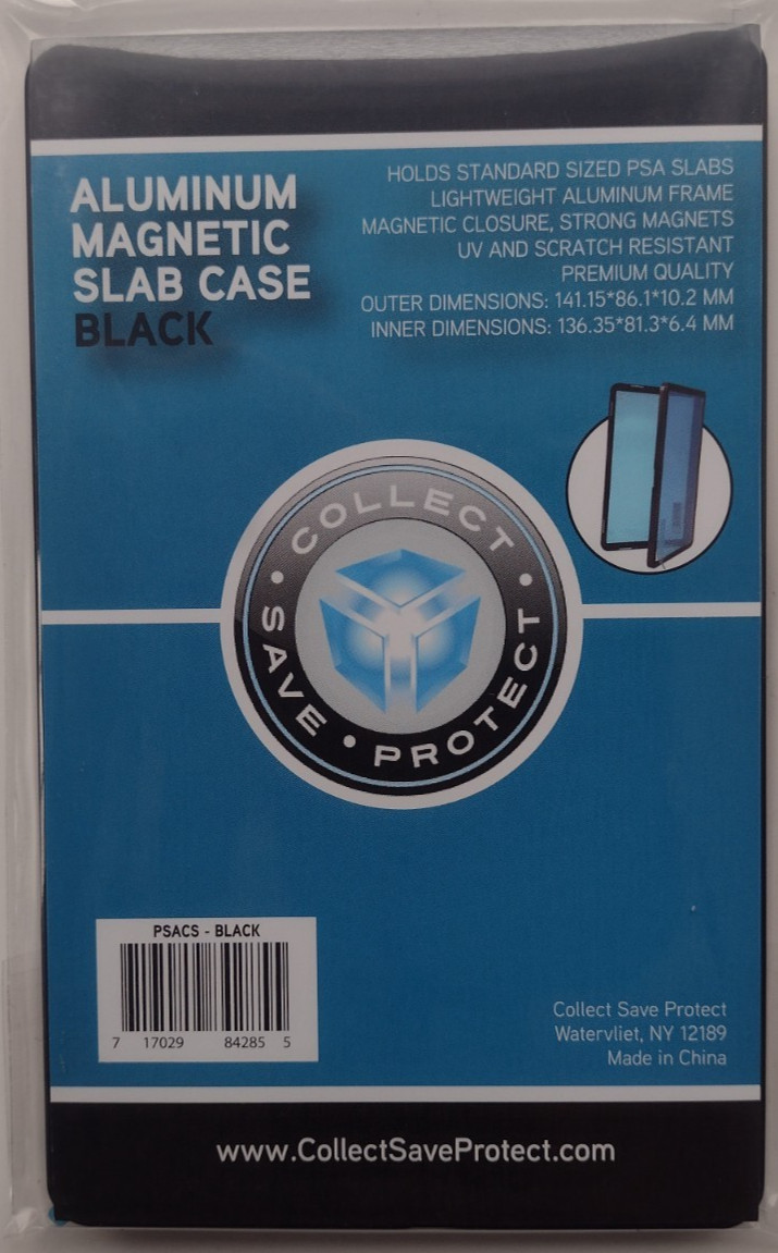 CSP Aluminum Magnetic PSA Slab Case Black Premium Quality 3 3/8×5 9/16 NIP