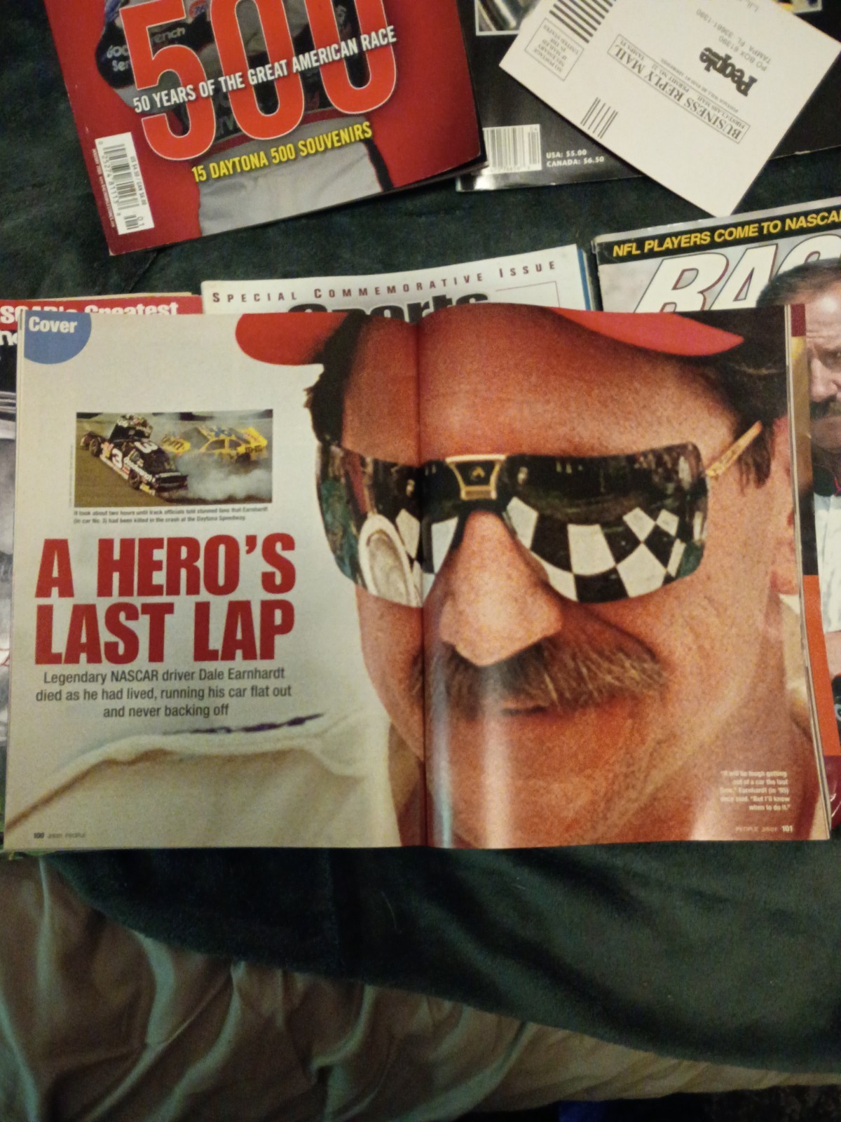 DALE EARNHARDT “THE INTIMIDATOR” MAGAZINE LOT. 10 TOTAL. THE RACING LEGEND
