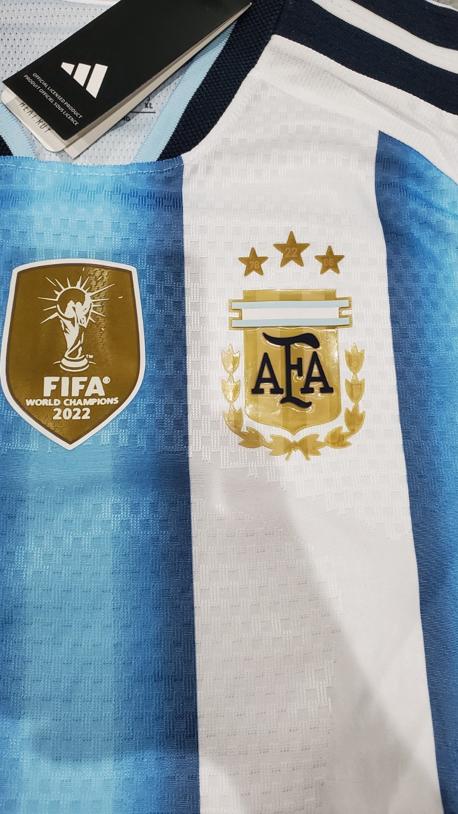adidas Argentina World Cup 2022 Soccer Jersey size L