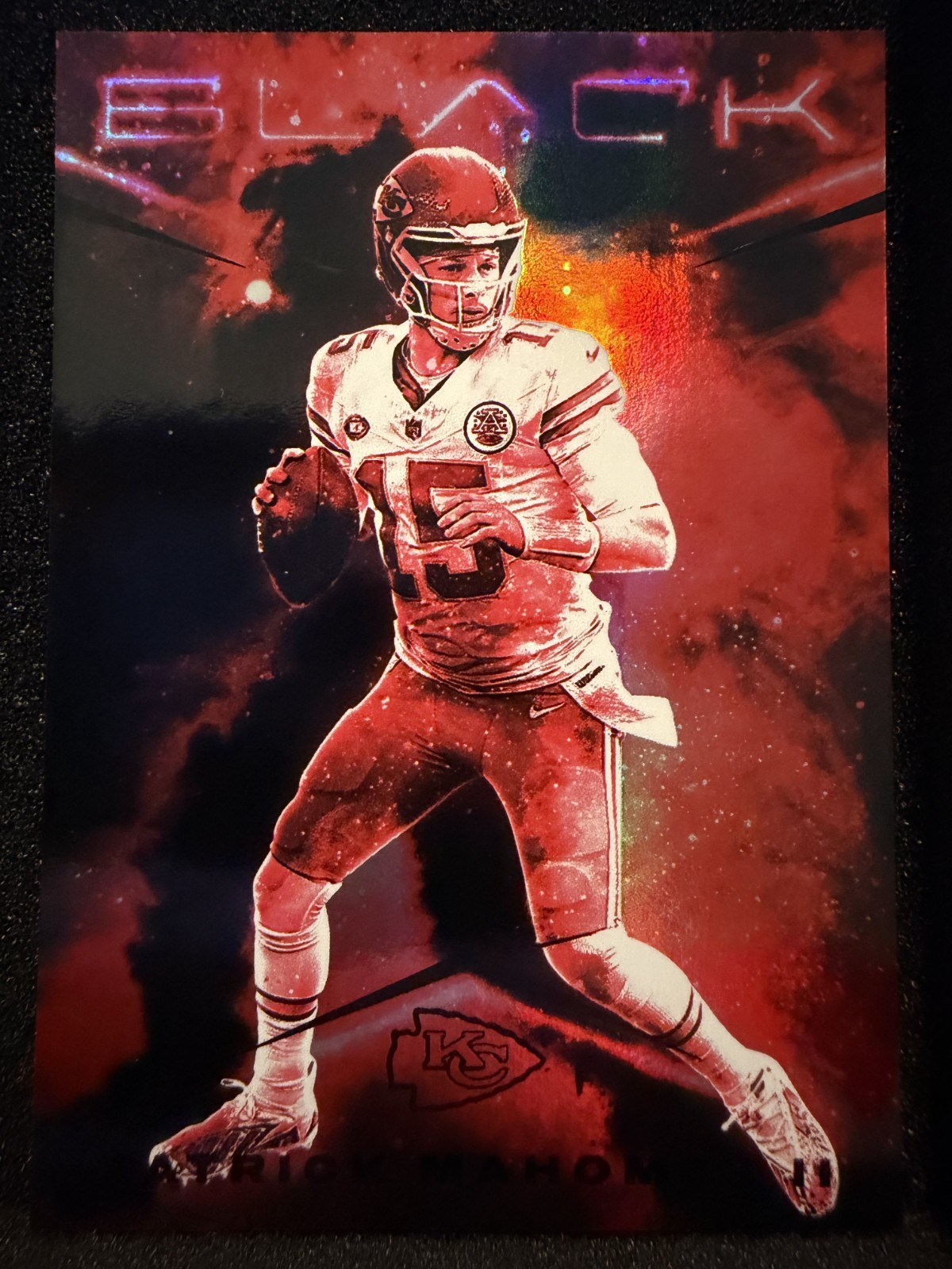 2024 Panini Black Football Patrick Mahomes II Smokescreen SSP Case Hit Chiefs