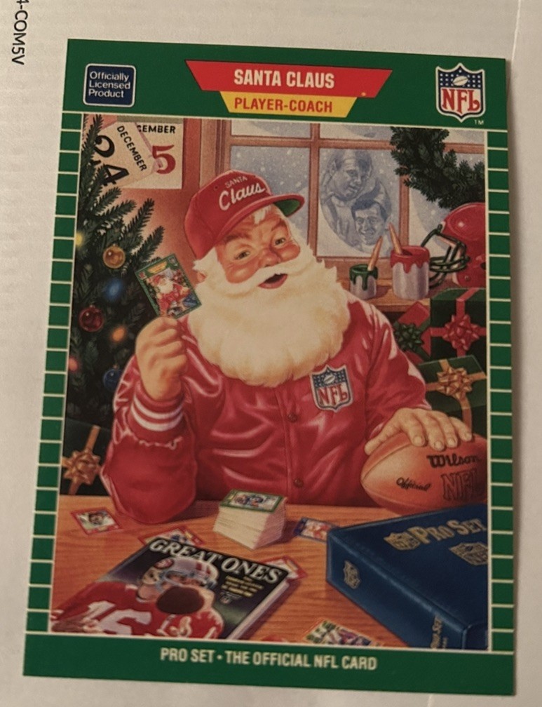 🎅🏻🎄1989 Pro Set Promos SANTA CLAUS #1989 Player COACH SSP RARE card Xmas