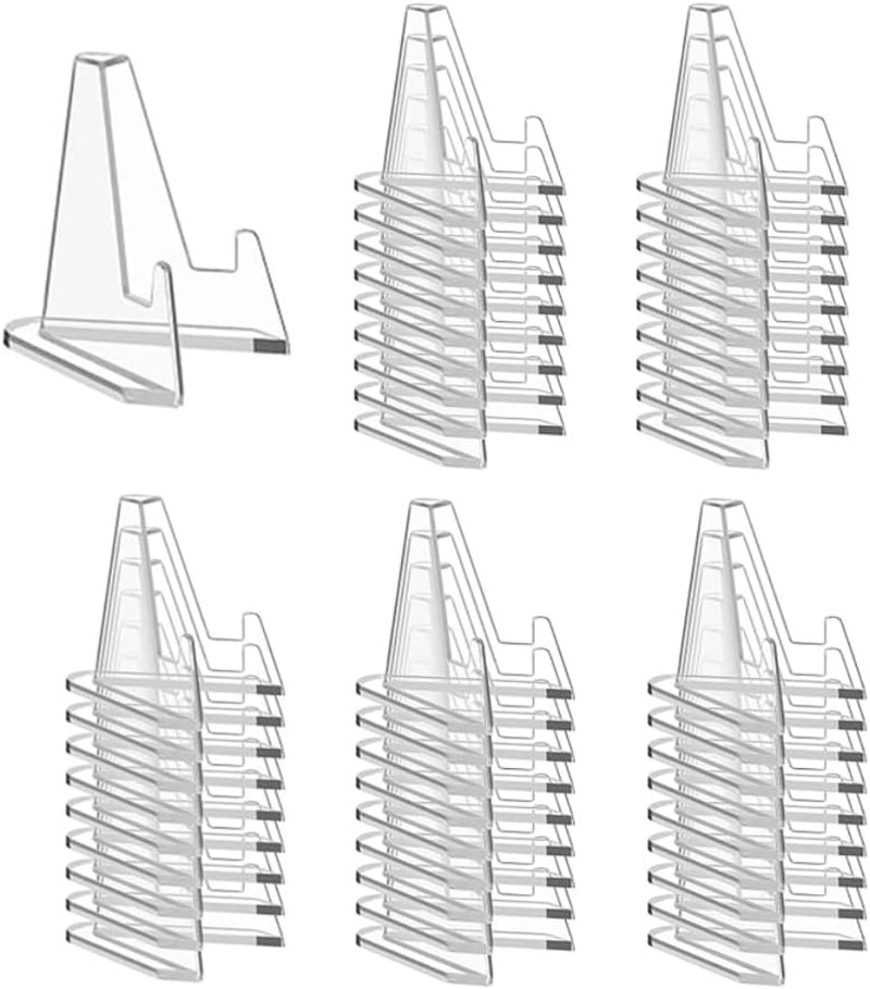 50 Packs Card Display Stand, 2.2 Inch Acrylic Easel Mini Card Stand for Sports G
