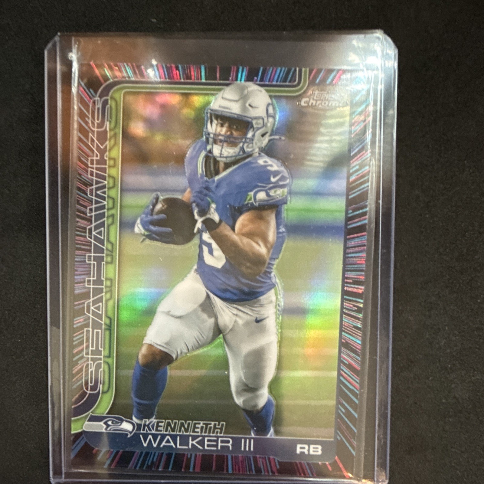 2025 Topps Chrome Kenneth Walker III Seahawks Rookie #276 Neon Pulse