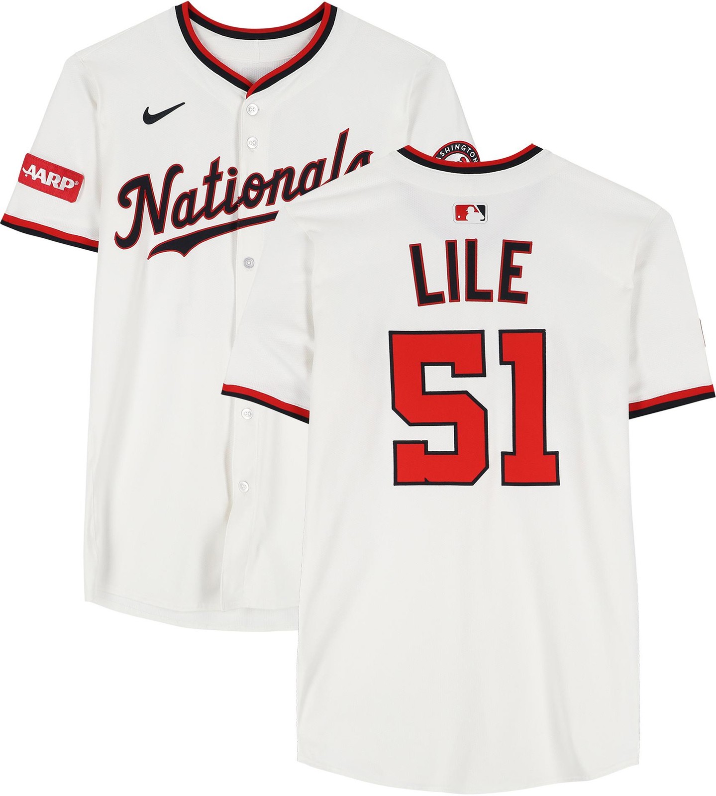 Daylen Lile Washington Nationals Player-Issued #51 Jersey from 2025 MLB Season