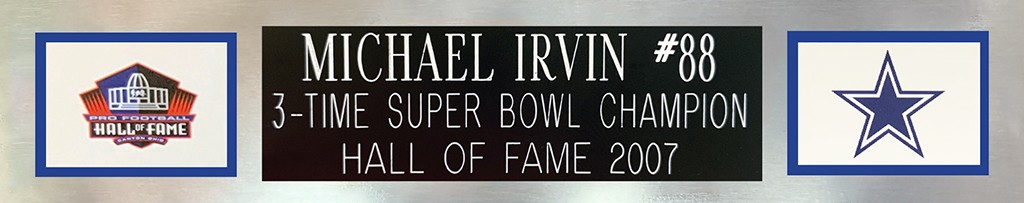 Michael Irvin Autographed & Framed Blue Dallas Jersey Beckett Certified