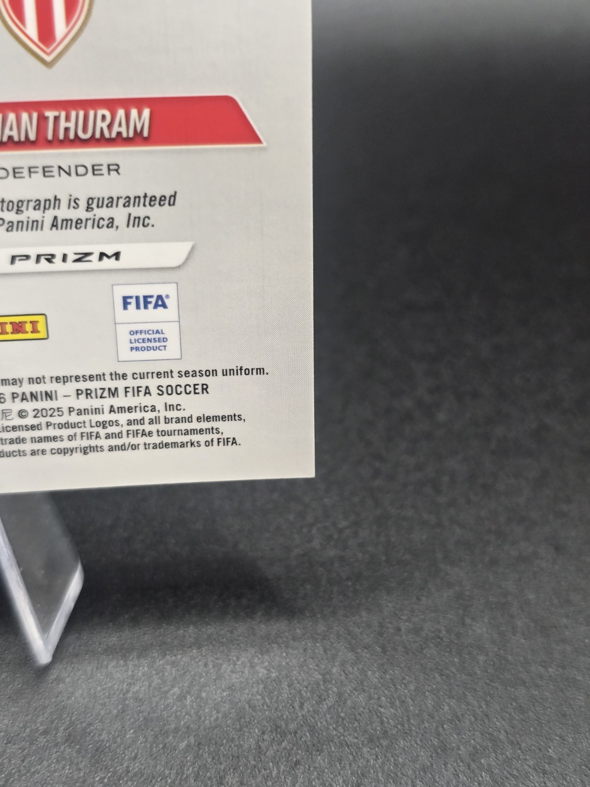 2025-2026 Prizm Fifa Lilian Thuram Sensational Signatures Auto 1/5 AC Milan
