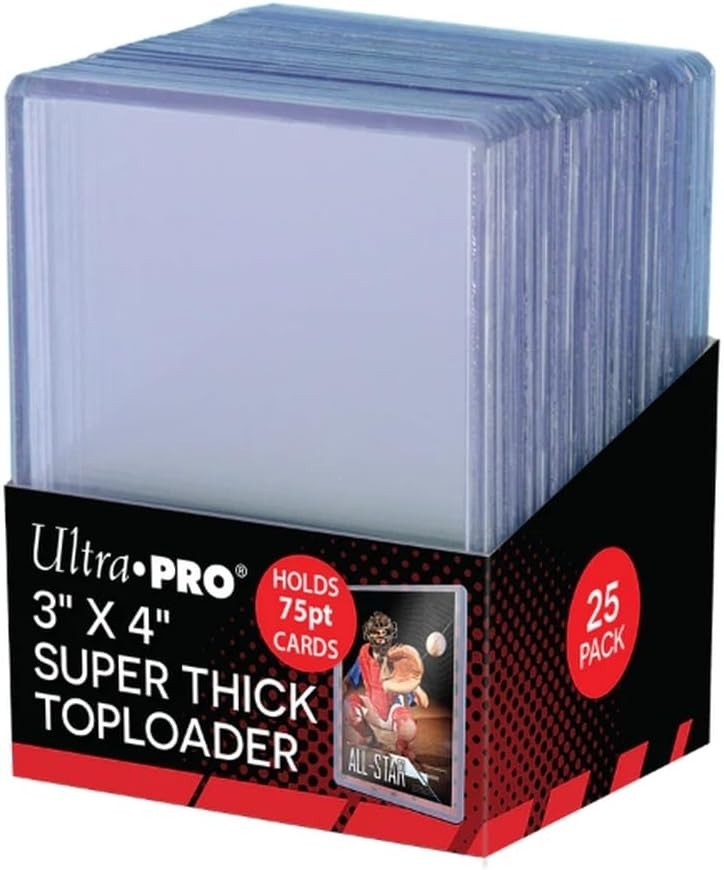 3 x 4 Super Thick Baseball Card Toploaders,Polyvinyl Chloride, Holds 75pt Car…