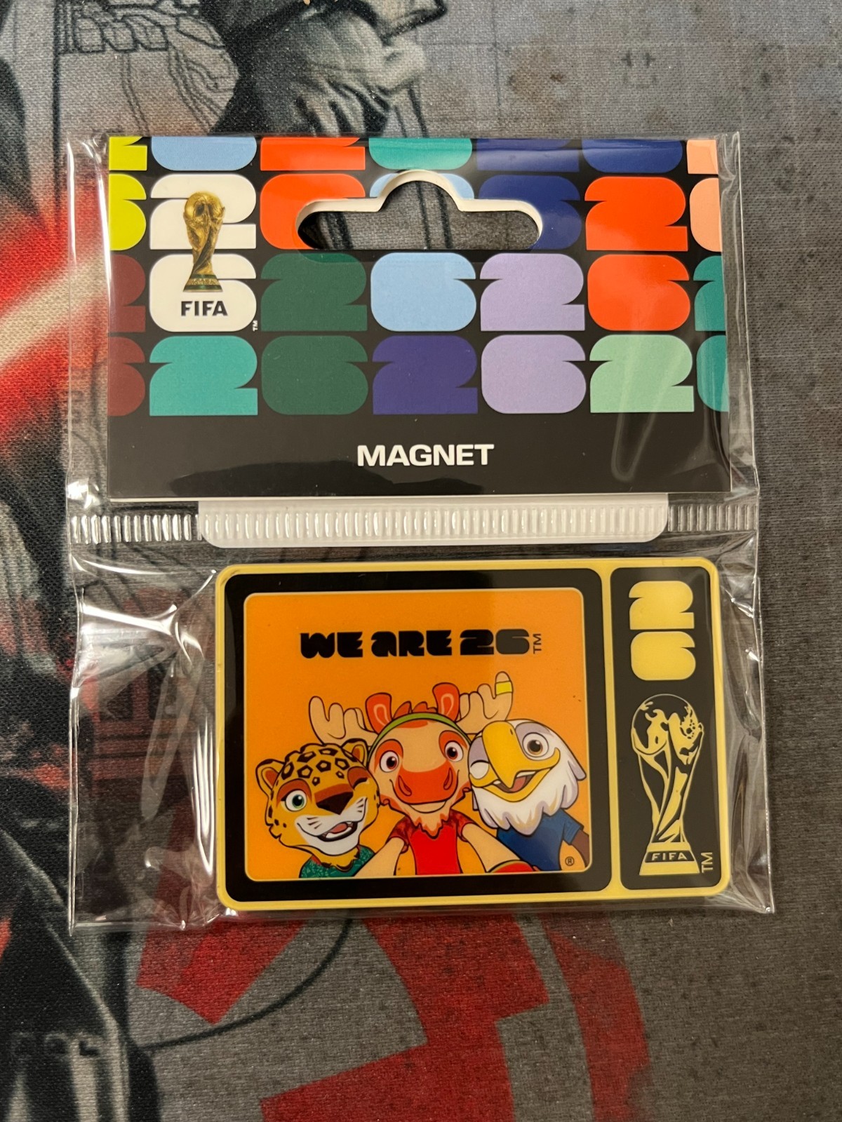 2026 FIFA World Cup: Official We are 26 CAN/MEX/USA Mascot Magnet