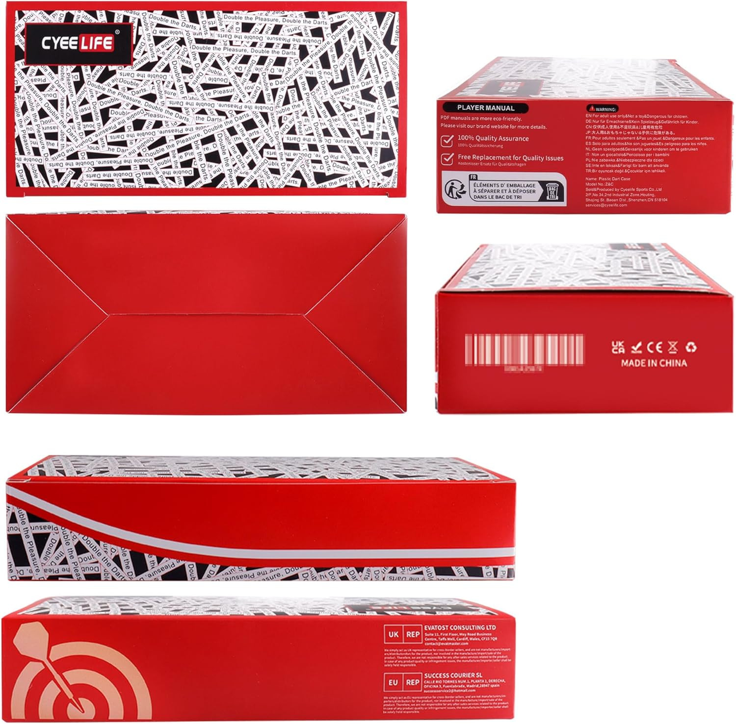 Dart Carrying Case: Adjustable, Portable Dart Storage Box with Key-Locking Clasp