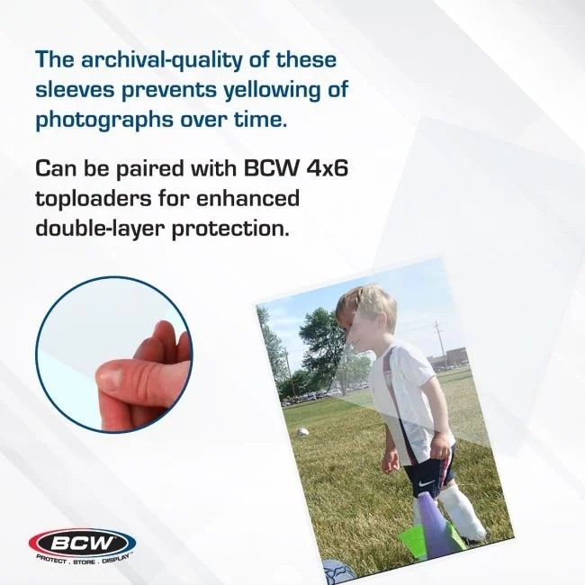 NEW 150 PK BCW 4 x 6 Photo / Postcard Poly Soft Sleeves Holders