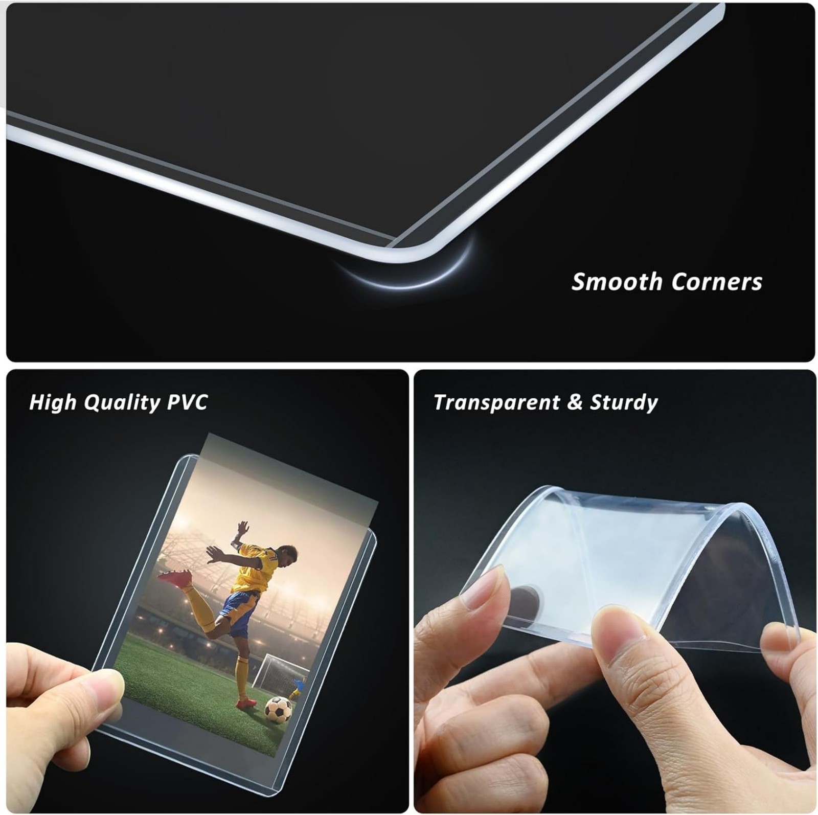 3″x4″ TopLoad Card Holders 35PT 25/50/100/200pcs Rigid PVC For Trading Game Card