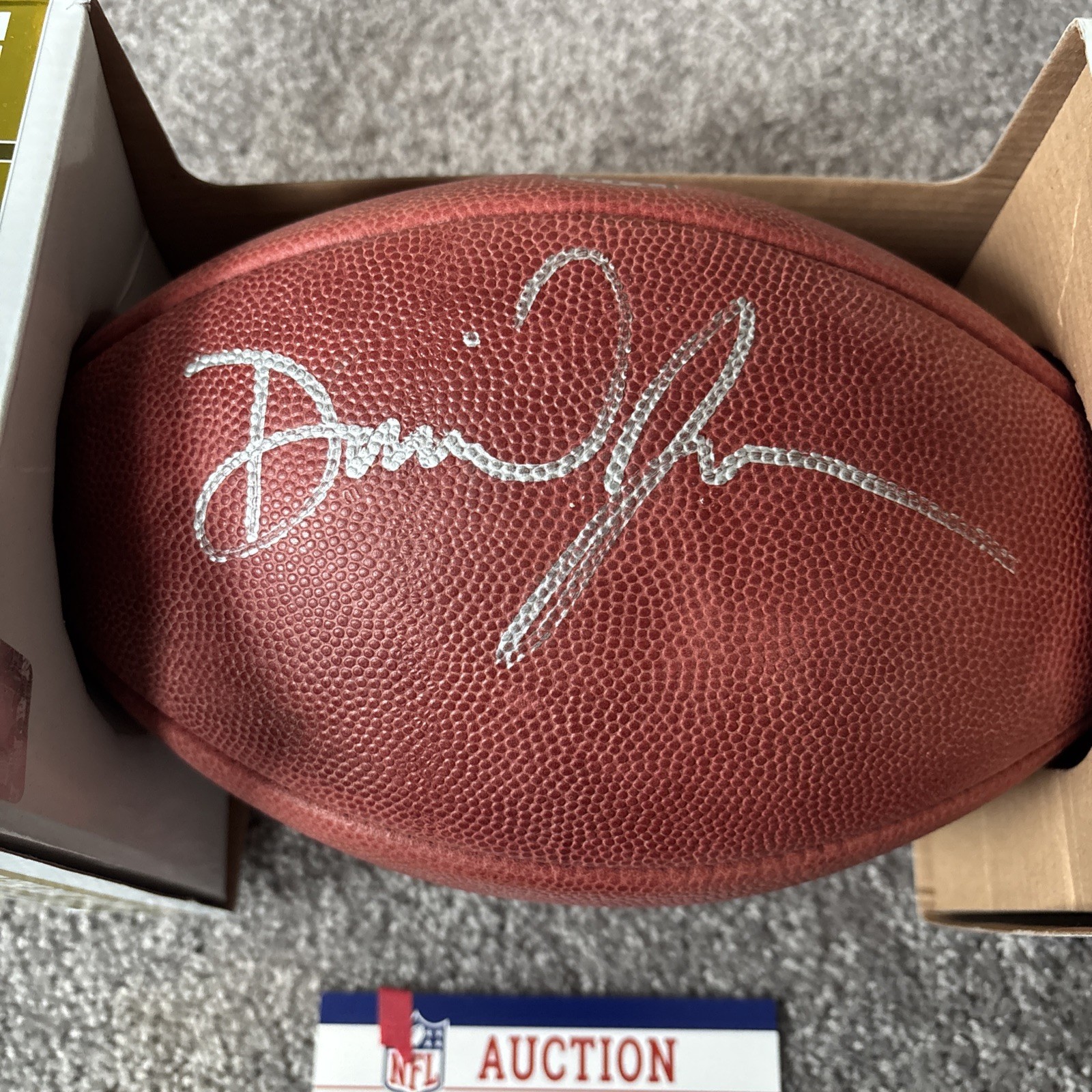 Daniel Jones NFL Colts QB Autographed Authentic Wilson NFL Football With COA