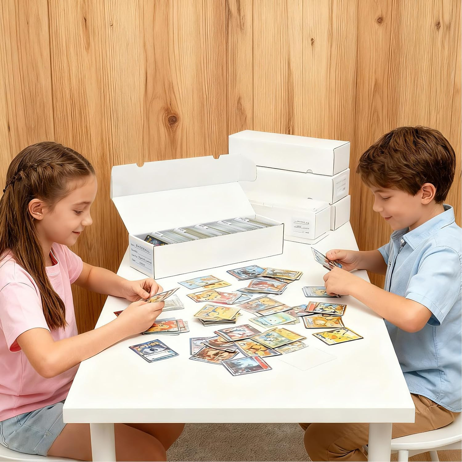 Trading Card Storage Box | 6 Pack • 1100 Count Bulk Card Storage Box | with Divi