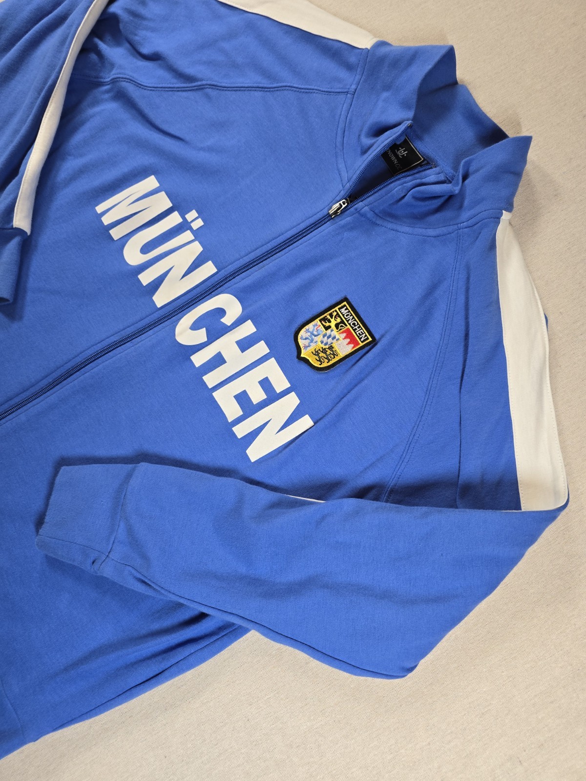 Munchen Unknown CC Men’s Blue Full-Zip Track Jacket with Patch Germany Size L