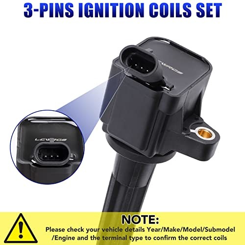LCWRGS Set of 6 Ignition Coils for Chevy Trailblazer GMC Envoy 4.2 L6 UF497 |