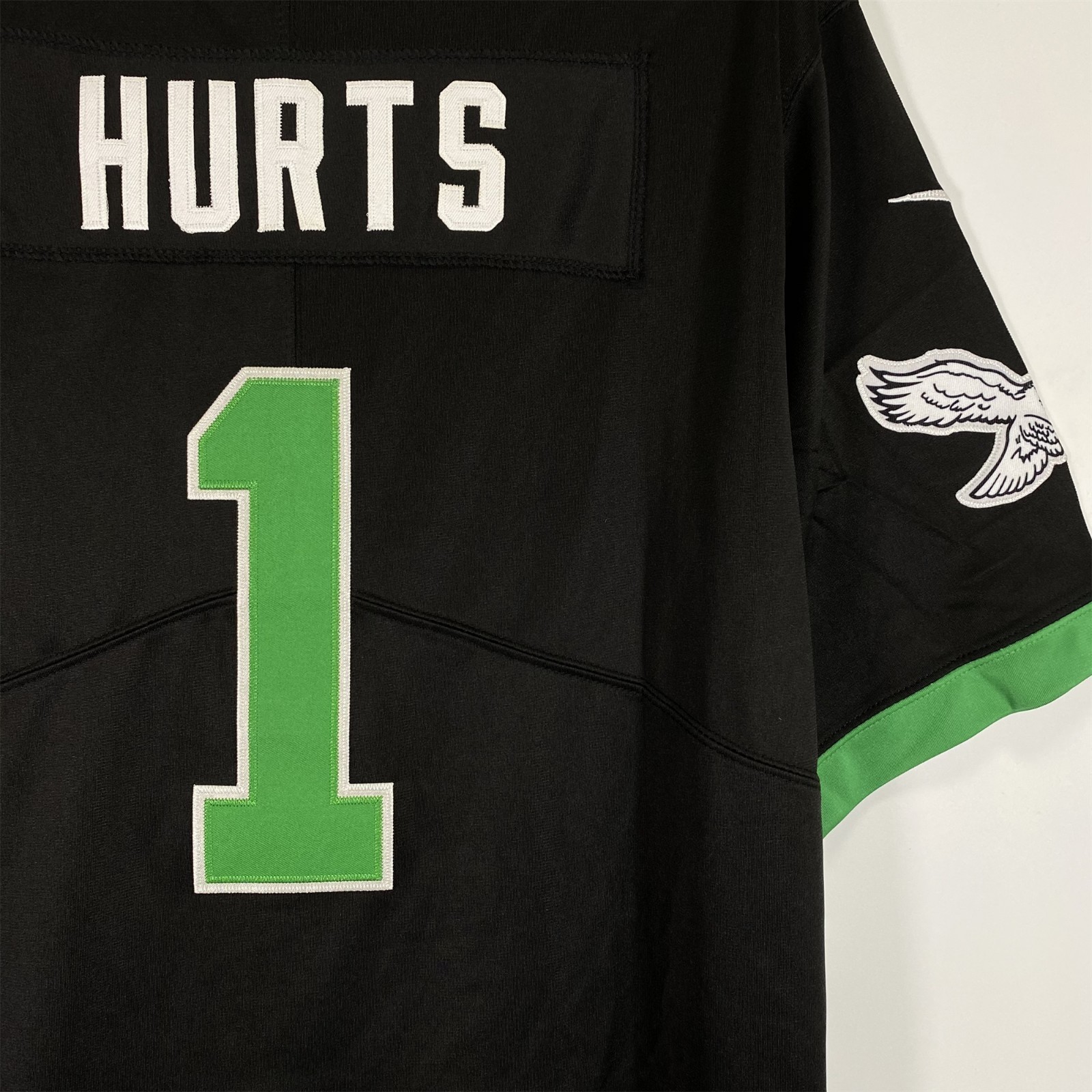 Jalen Hurts #1 Jersey, Black, Embroidered