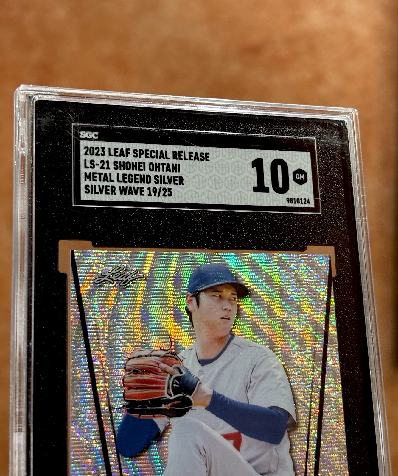 Shohei Ohtani Silver Wave Leaf Metal 19/25 SGC Gem Mint 10