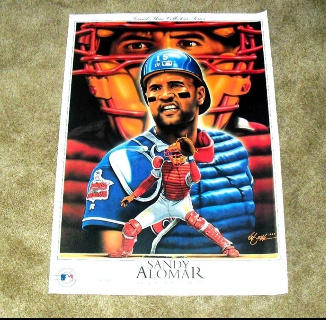 Sandy Alomar Jr. Cleveland Indians 90s Vintage Poster 24×36 Only 750 Made New