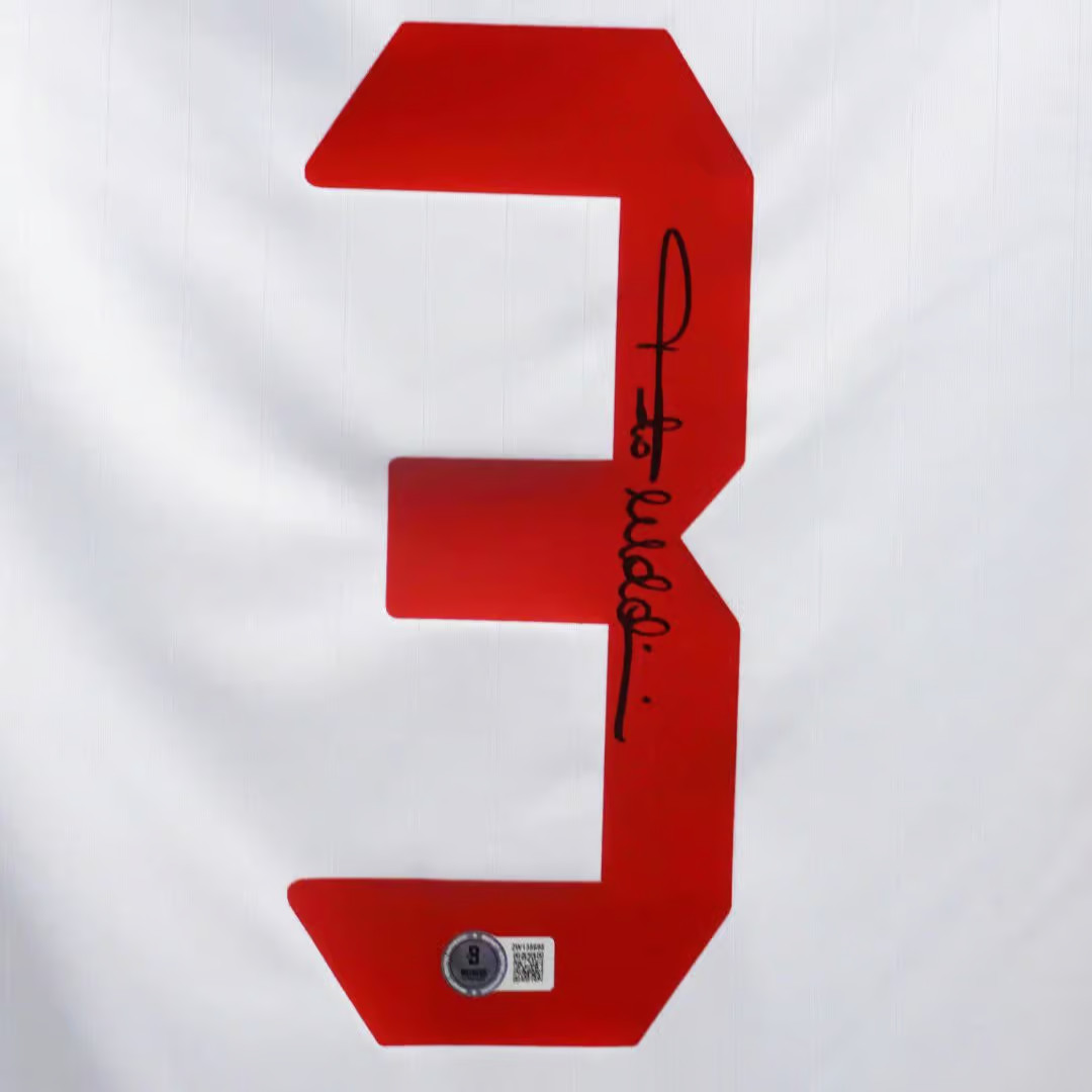 Paolo Maldini Signed AC Milan Away Soccer Jersey #3 with Beckett Witness