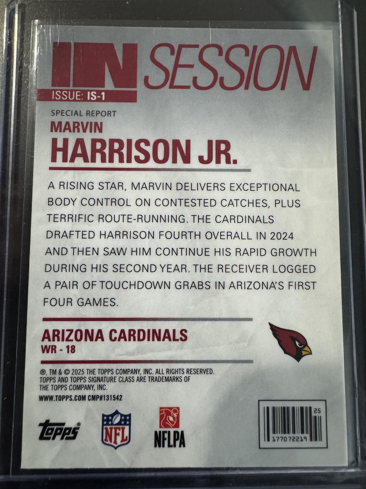 2025 Topps Signature Class #IS-1 Marvin Harrison Jr. In Session