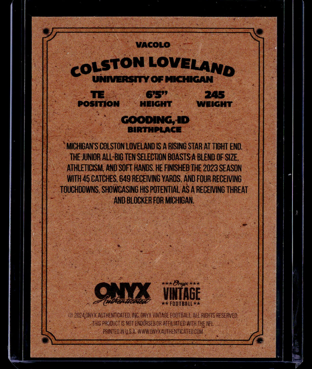 2024 Onyx Vintage #VACOLO Colston Loveland Auto