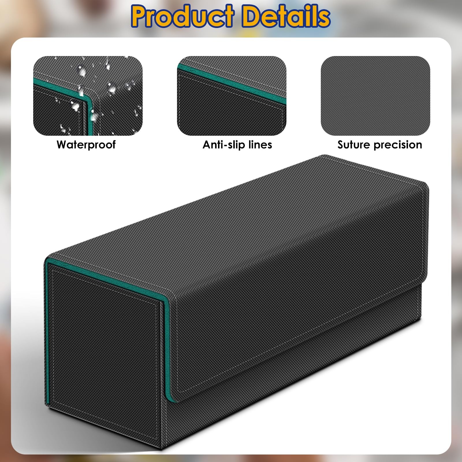 600 Card Deck Case for Trading Cards, Leather Magnetic Closure Commander Stor…