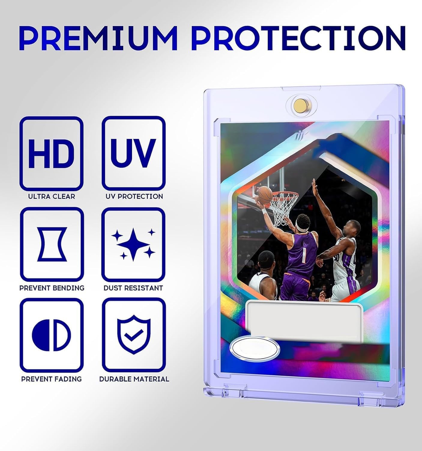100ct Magnetic Card Holder, U-V Protectors, 35pt – 100 Pack