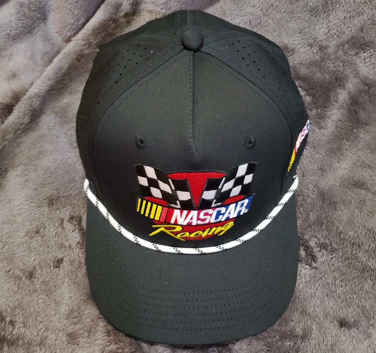 NASCAR Racing Retro Rope Snapback Black Mens Cap Hat